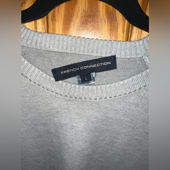 FRENCH CONNECTION Light Blue and Grey Cotton Sweater - Super Cute for Work - Picture 3 of 3